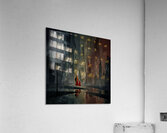 Crimson in the Rain Acrylic Print