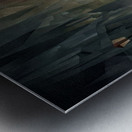 Crimson in the Rain Metal print