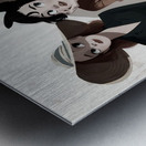 Between Glances Metal print