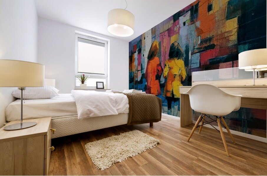 Crimson  Gold Mural print