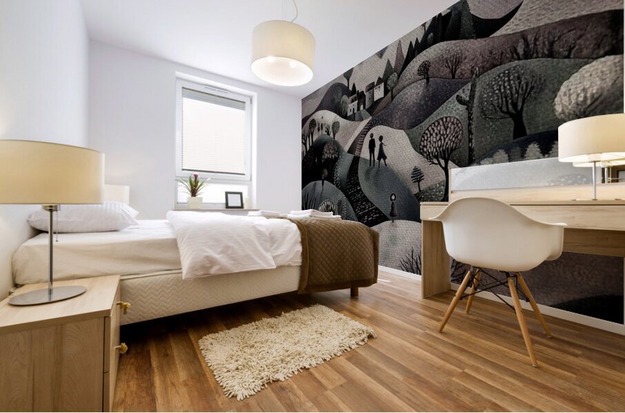 When Shadows Wander Mural print