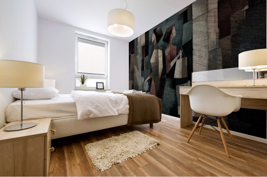 Shopping in Silence Mural print