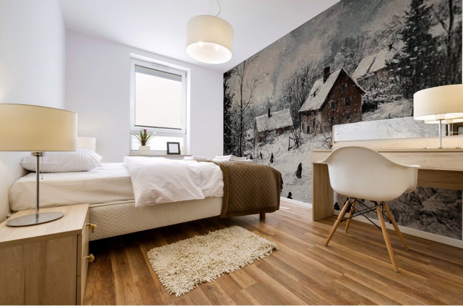 Frozen Village Comes to Life Mural print