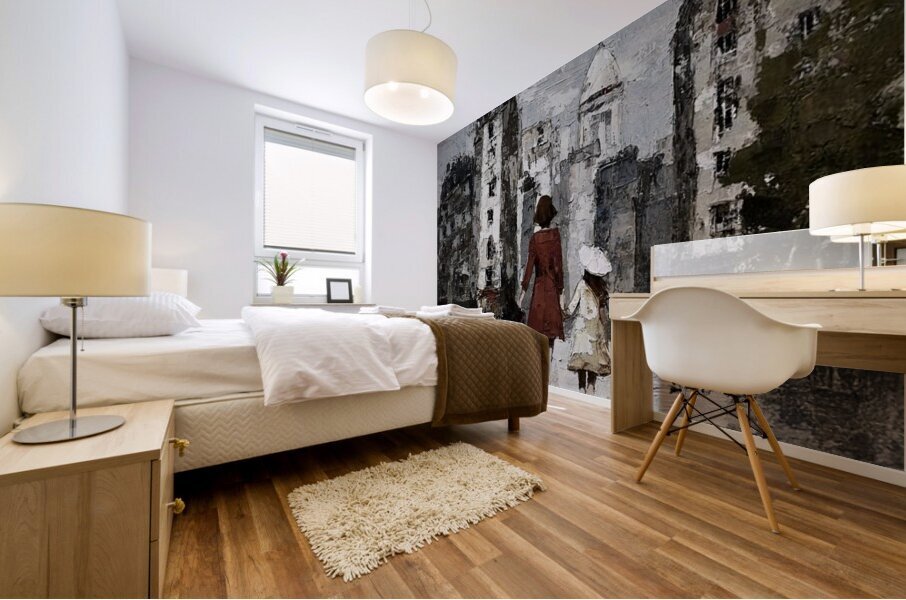 Crimson and Cream Mural print