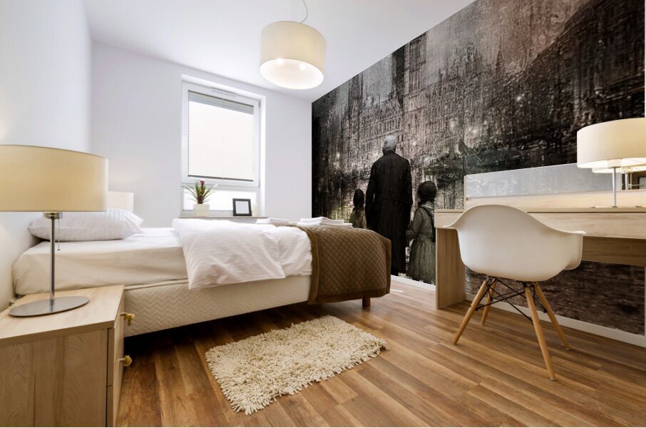 Beneath the Clocktower Mural print