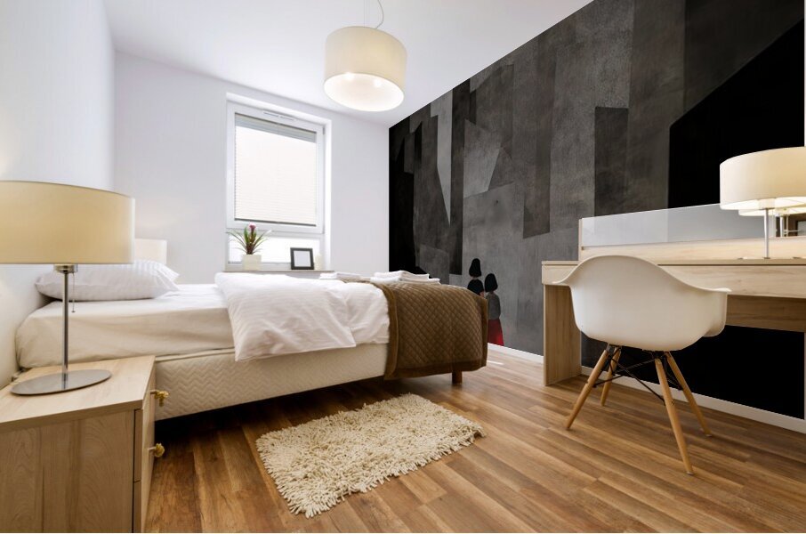 Grey Horizons Mural print