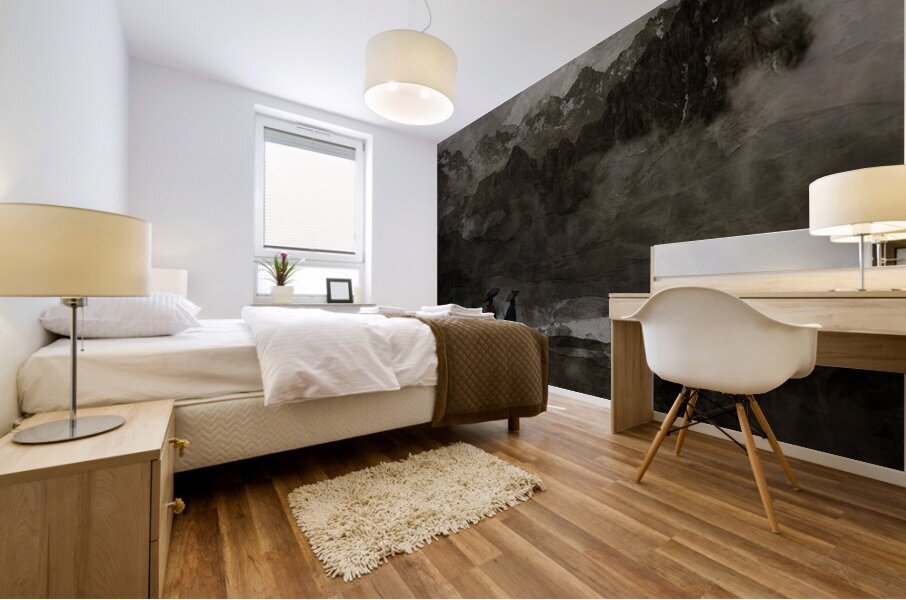 Through the Folded Earth Mural print