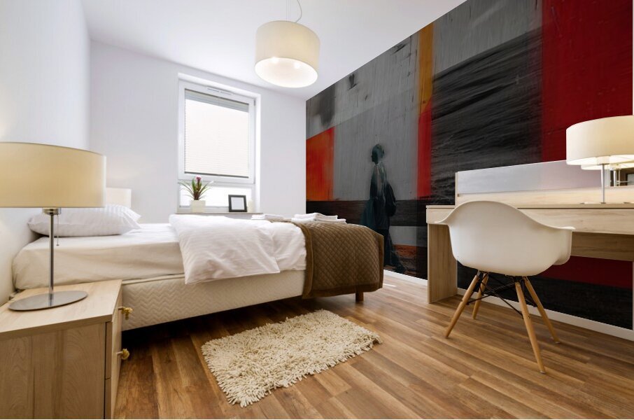 Burnt Orange Silence Mural print