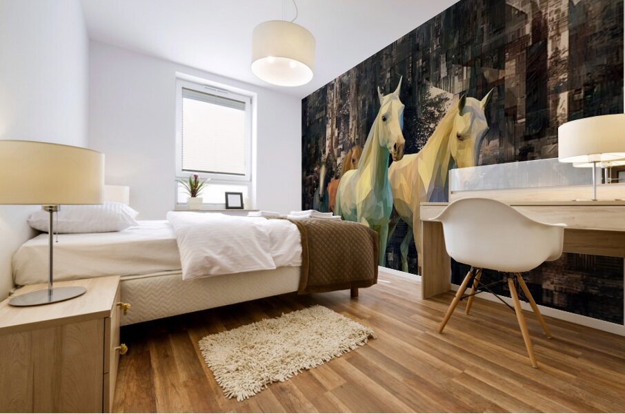 Prismatic Stampede Mural print