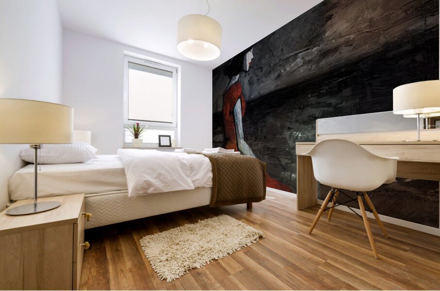 Stillness in Scarlet Mural print