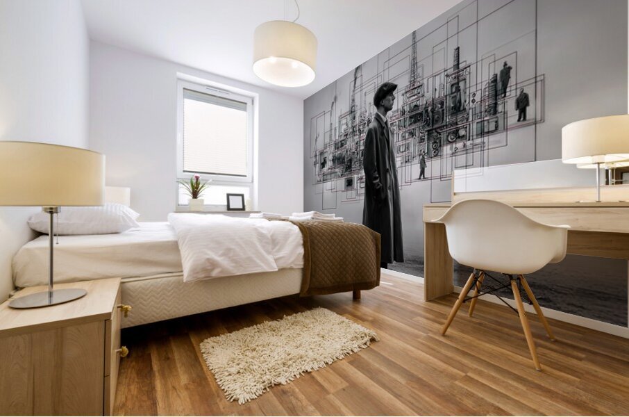 The Lines of Industry Mural print