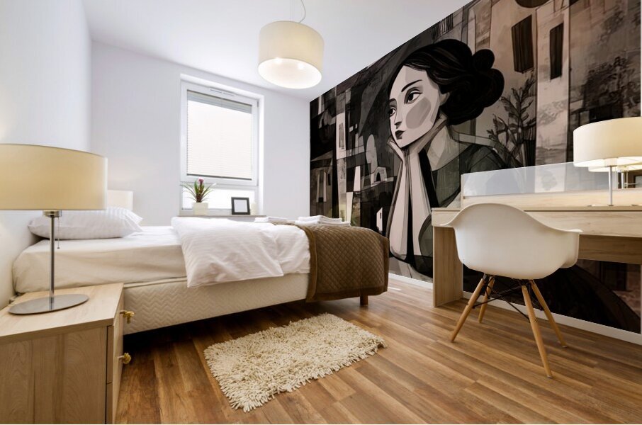 Geometry of a Wandering Mind Mural print