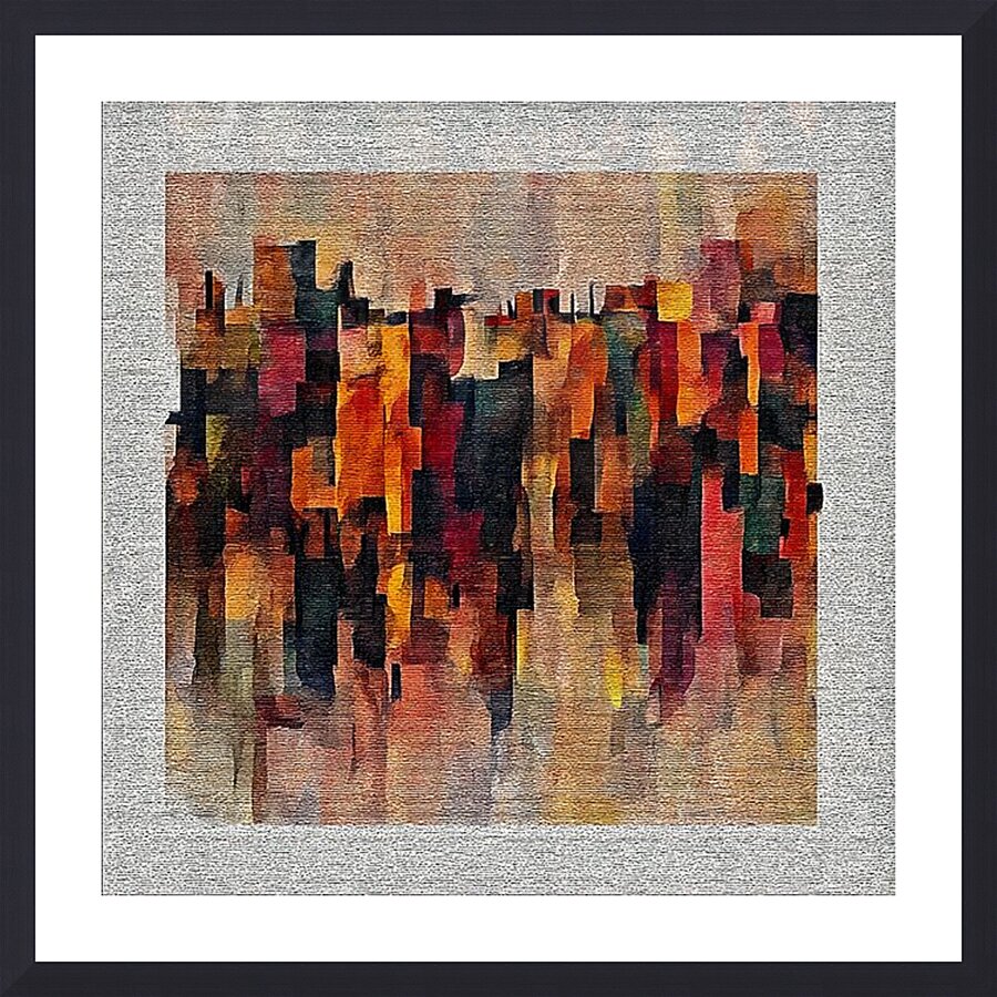 Midnight Mosaic Picture Frame print