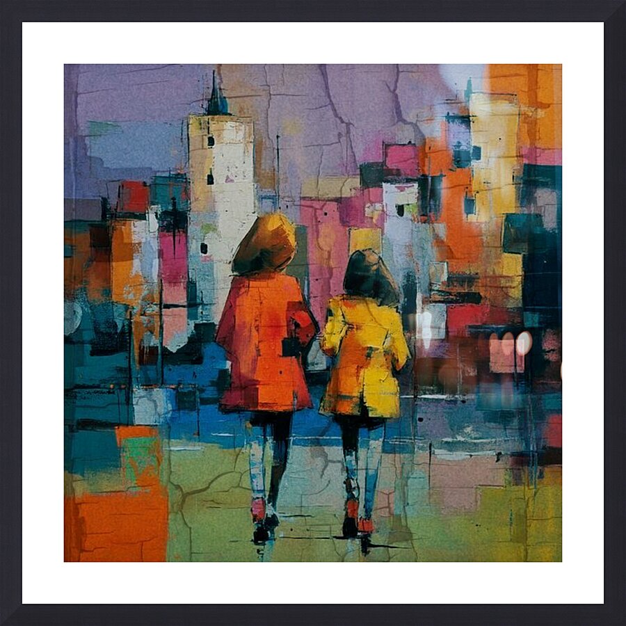 Crimson  Gold Picture Frame print