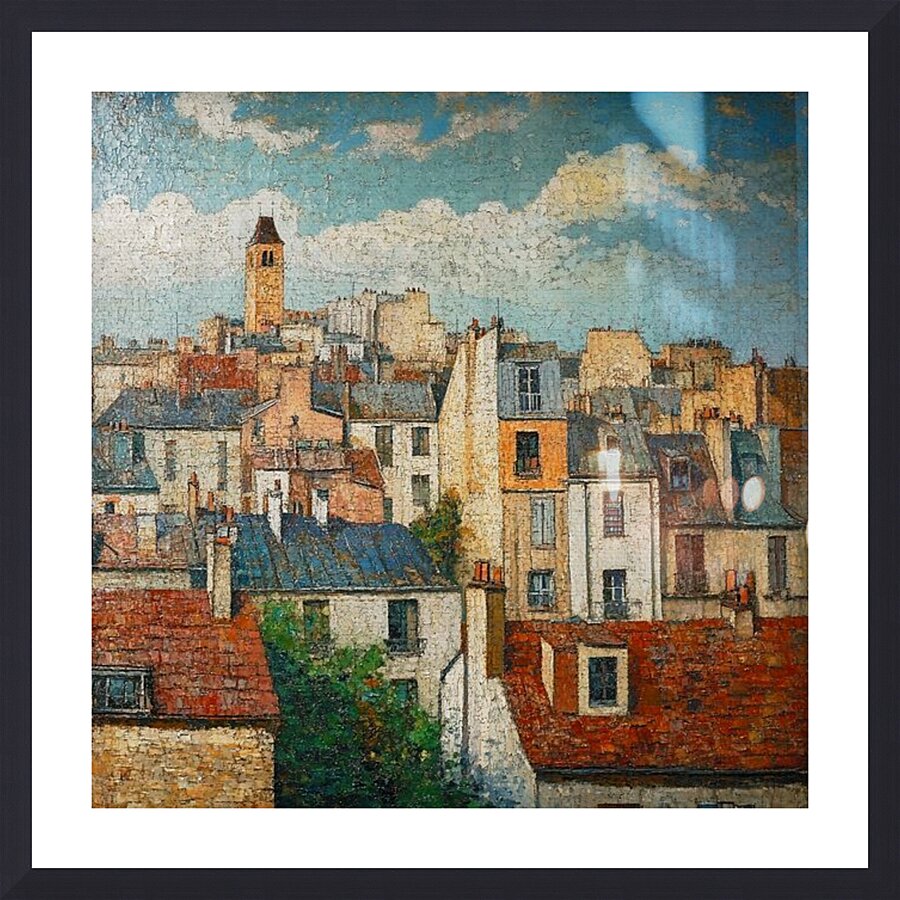 A Symphony of Rooftops Picture Frame print