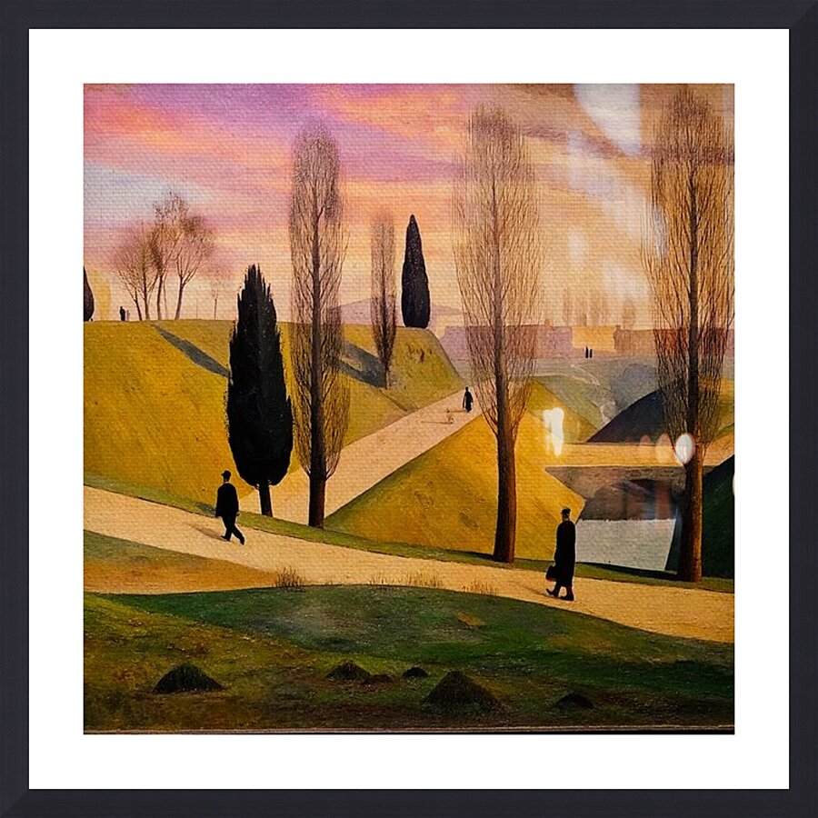 Where Shadows Walk Gently Picture Frame print
