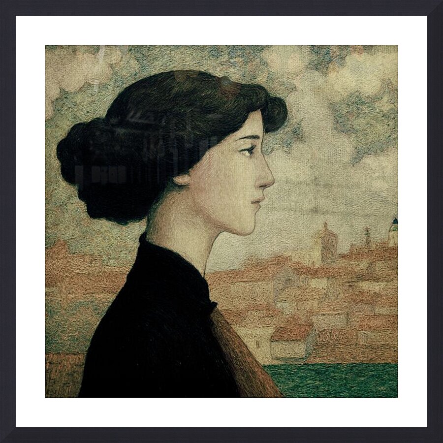 Nostalgia Wore a Face Picture Frame print