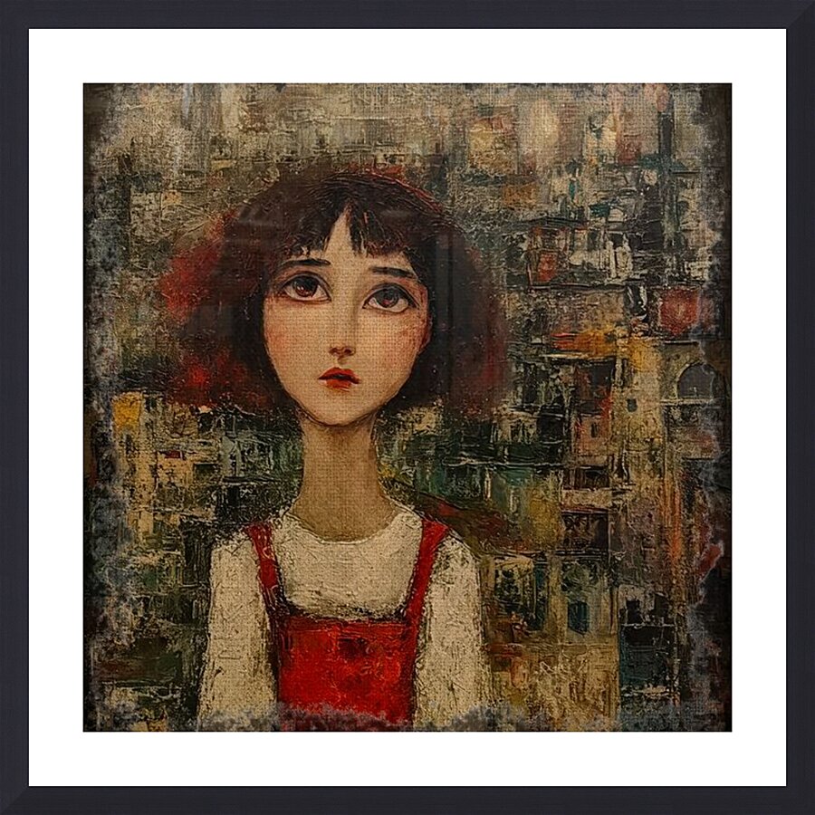 Among Ghost Towers Picture Frame print