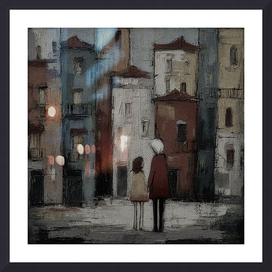 Holding Hands with Time Picture Frame print