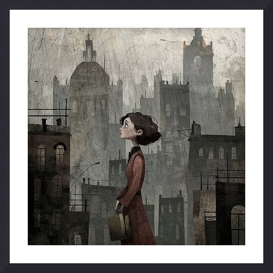 Crimson Silence Picture Frame print