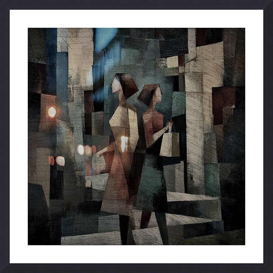 Shopping in Silence Picture Frame print