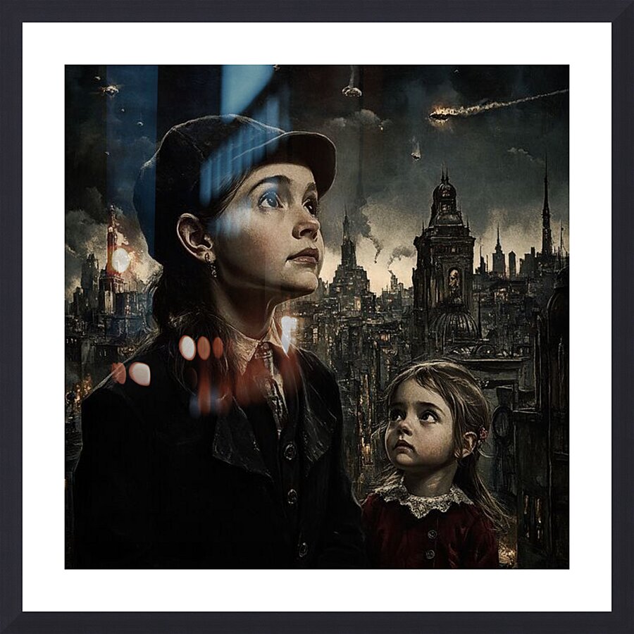 Falling Stars Picture Frame print