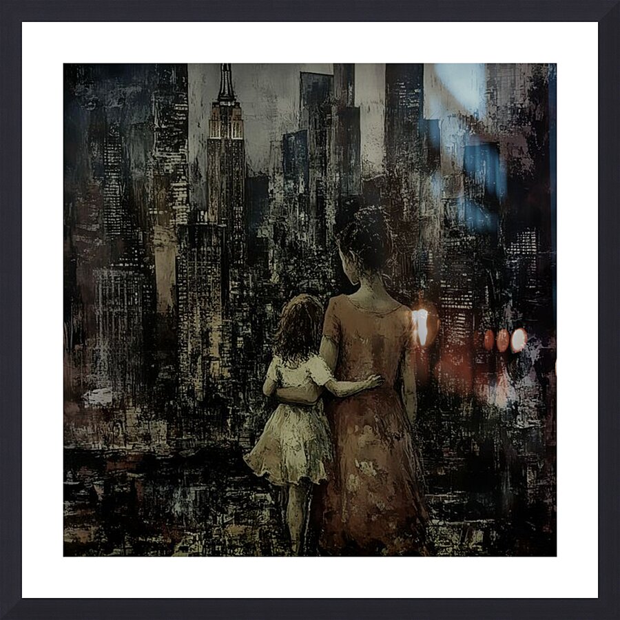 Against the Grid Picture Frame print