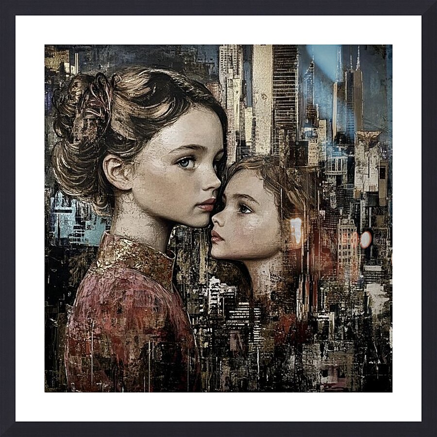 City Sisters Picture Frame print