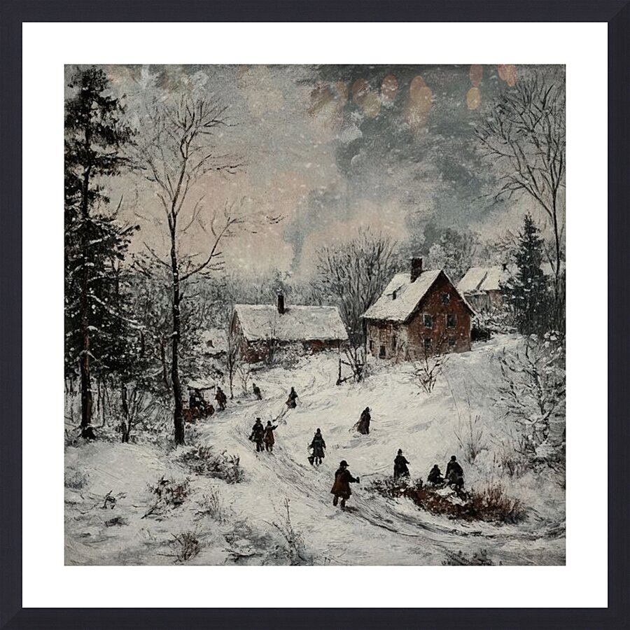 Frozen Village Comes to Life Picture Frame print
