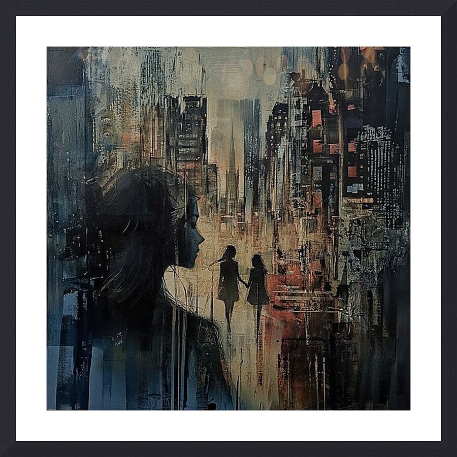 Silhouettes of Us Picture Frame print