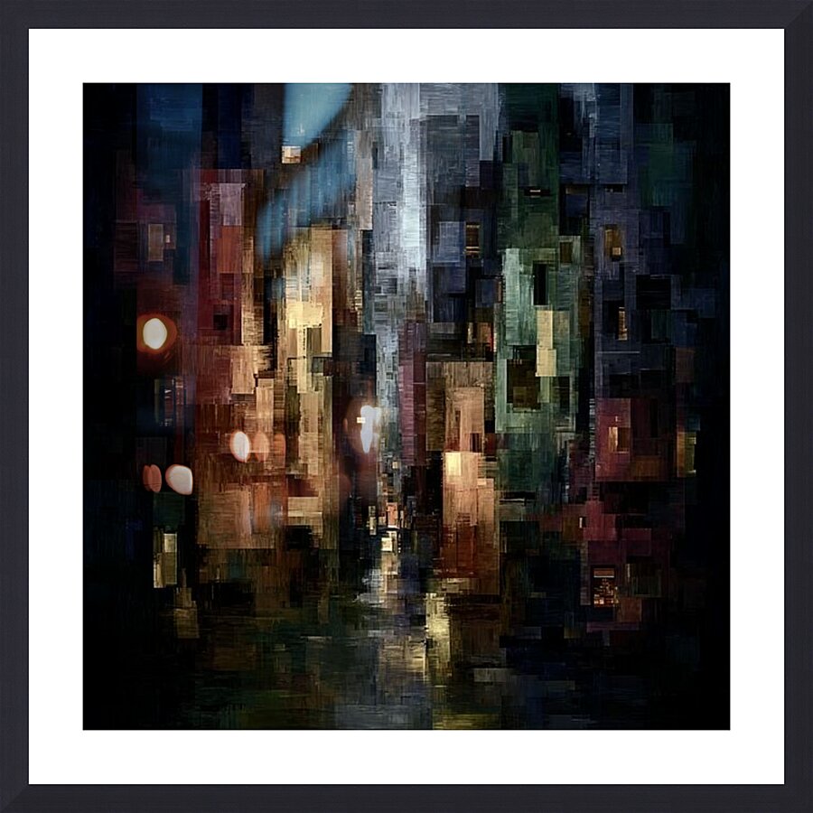 Midnight Through the Cracks Picture Frame print