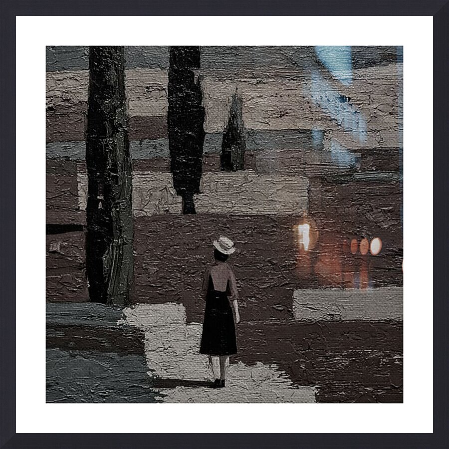 Path of Shadows Picture Frame print