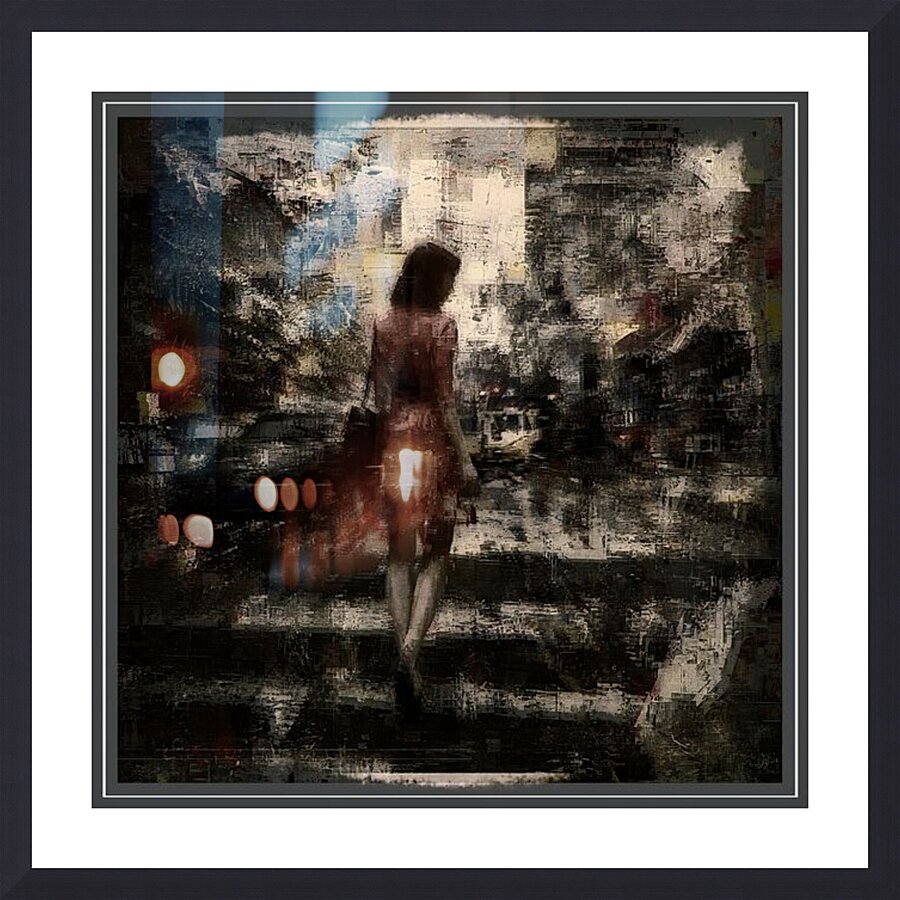 Crosswalk Silence Picture Frame print