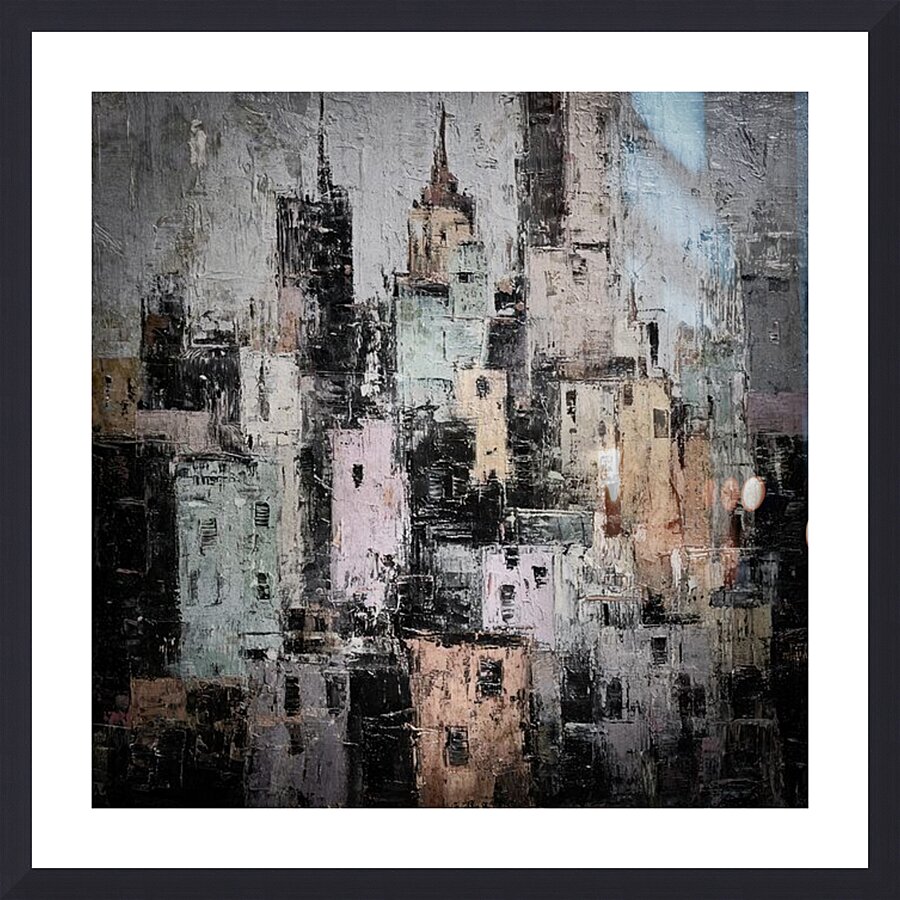 Muted Skyline Picture Frame print