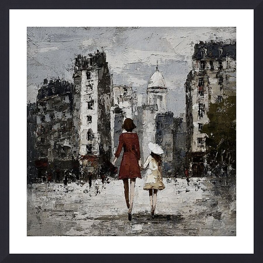 Crimson and Cream Picture Frame print