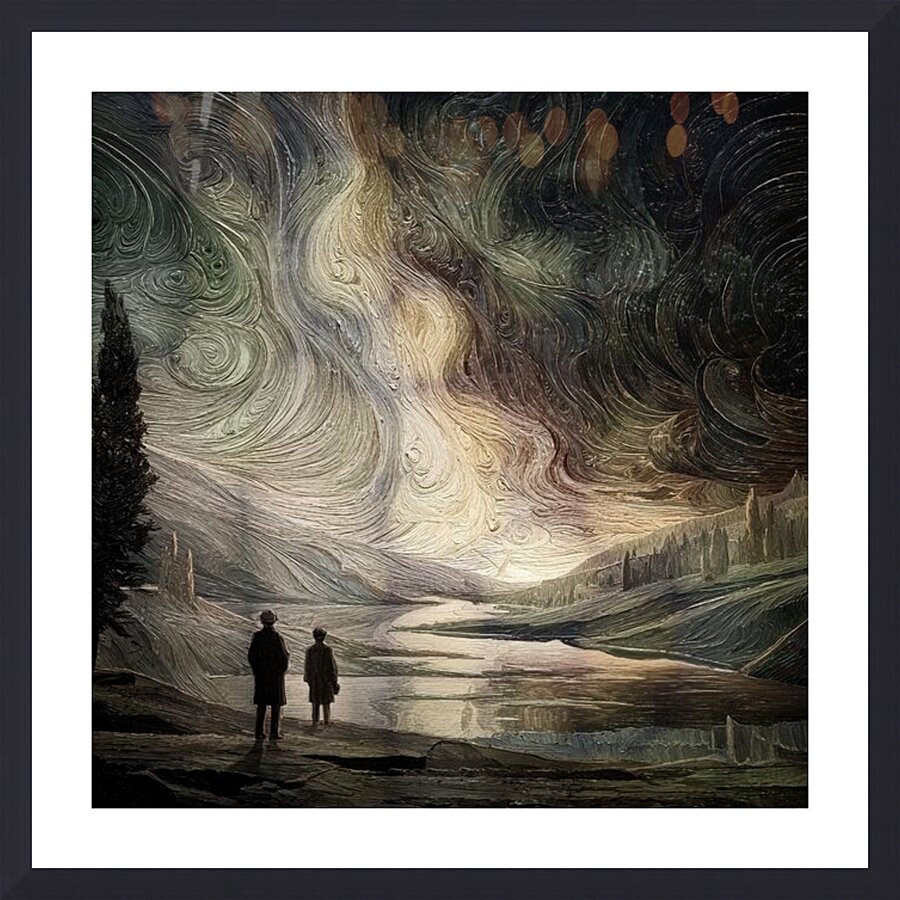 Swirling Light Picture Frame print