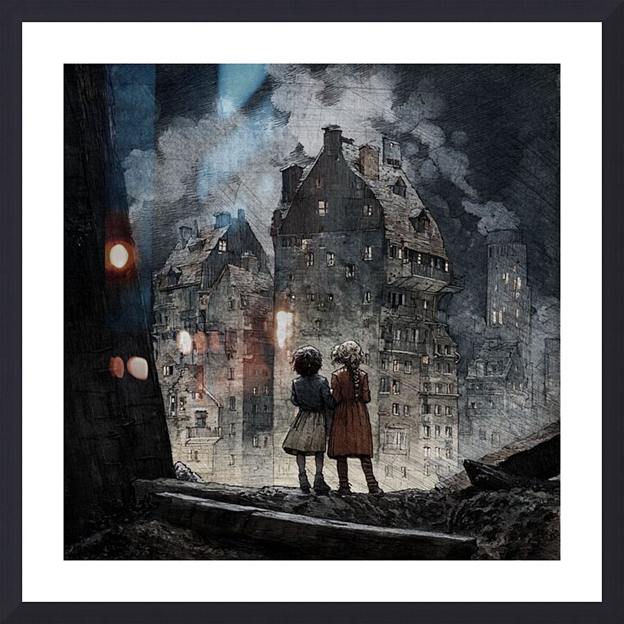 The Hollow City Picture Frame print