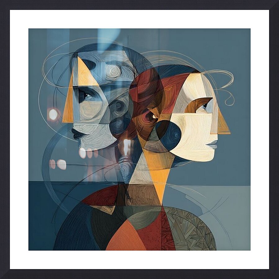 Echoes in Geometry Picture Frame print