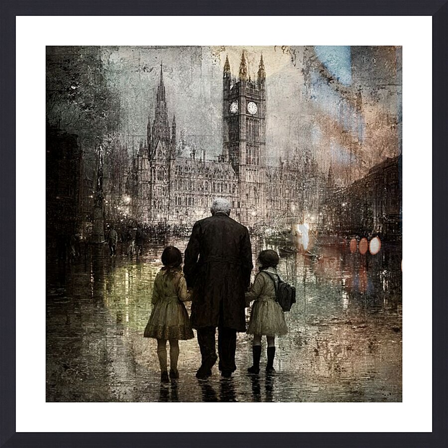 Beneath the Clocktower Picture Frame print
