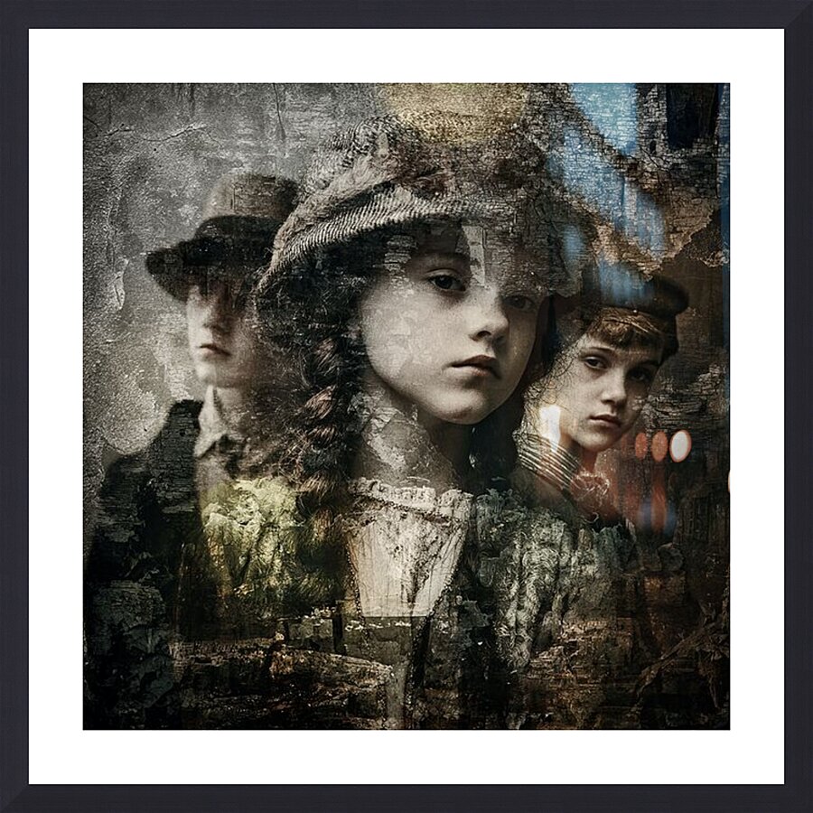 Forgotten Faces Picture Frame print