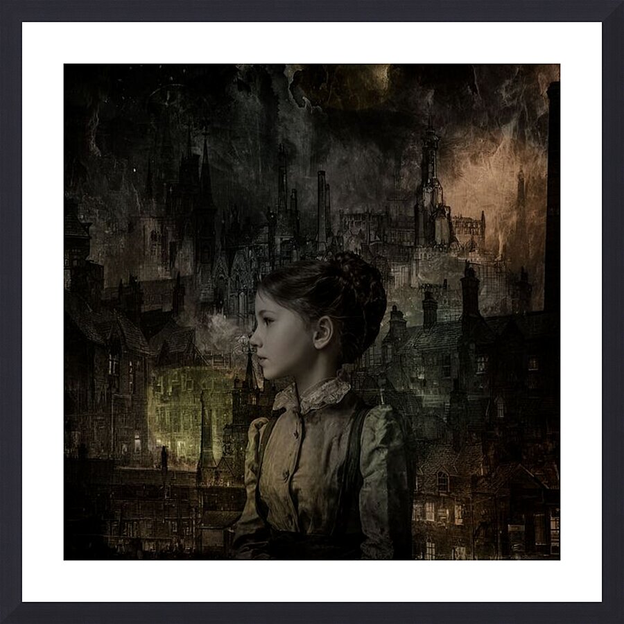 Factory Girl Picture Frame print