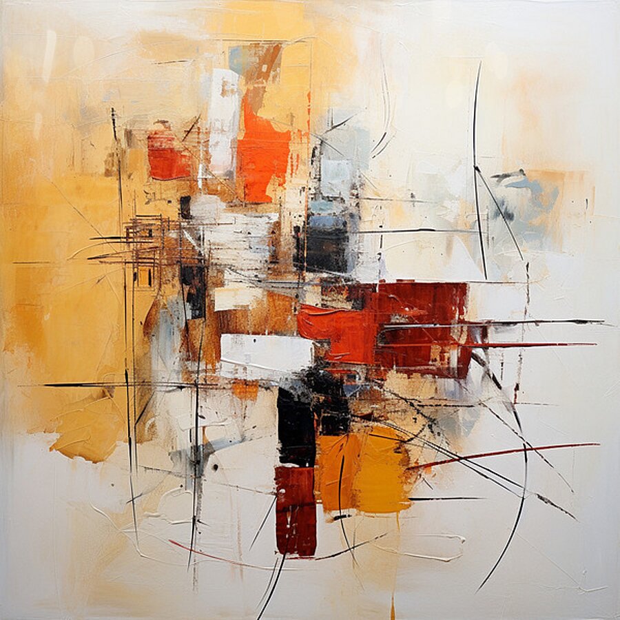 Crosscuts of Red and Black Picture Frame print