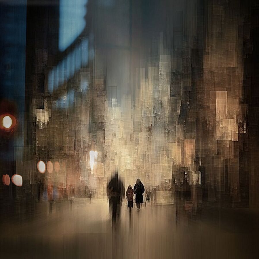 The Blur Between Worlds Picture Frame print