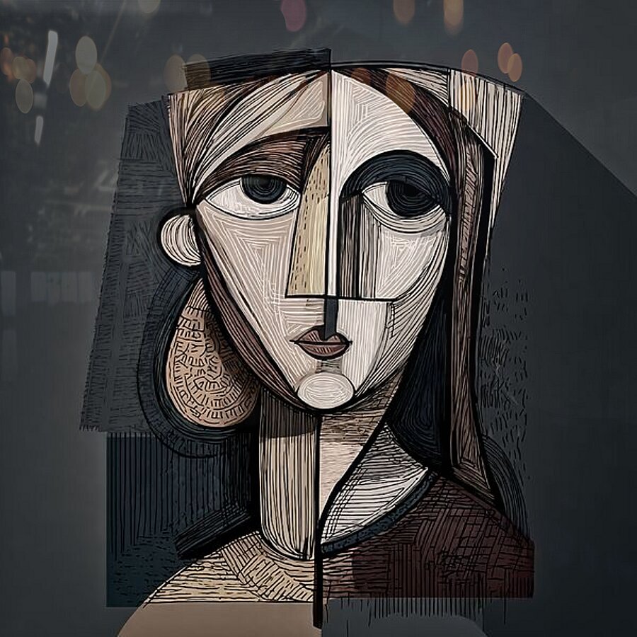 Haunted Geometry Picture Frame print