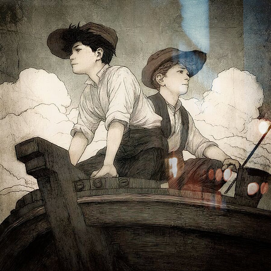 The Edge of Boyhood Picture Frame print