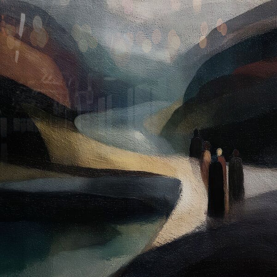 The Pilgrims Journey Picture Frame print