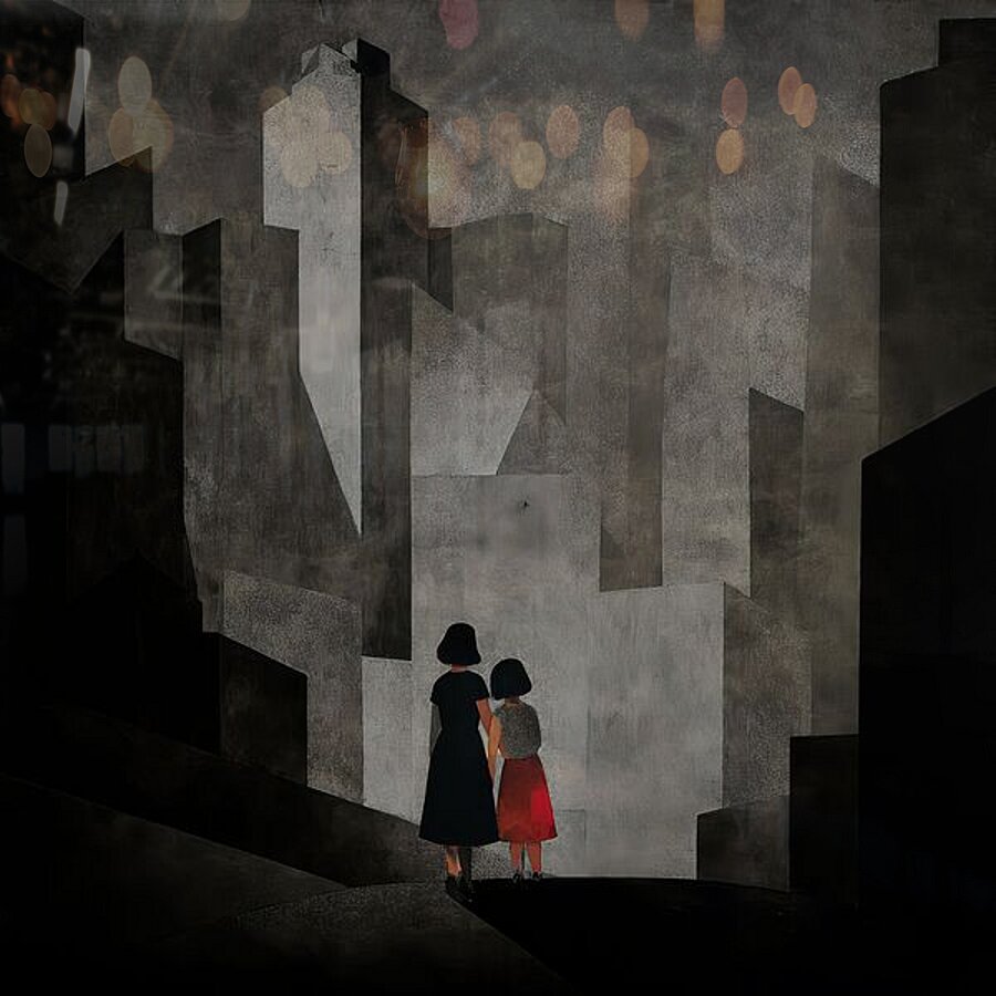 Grey Horizons Picture Frame print