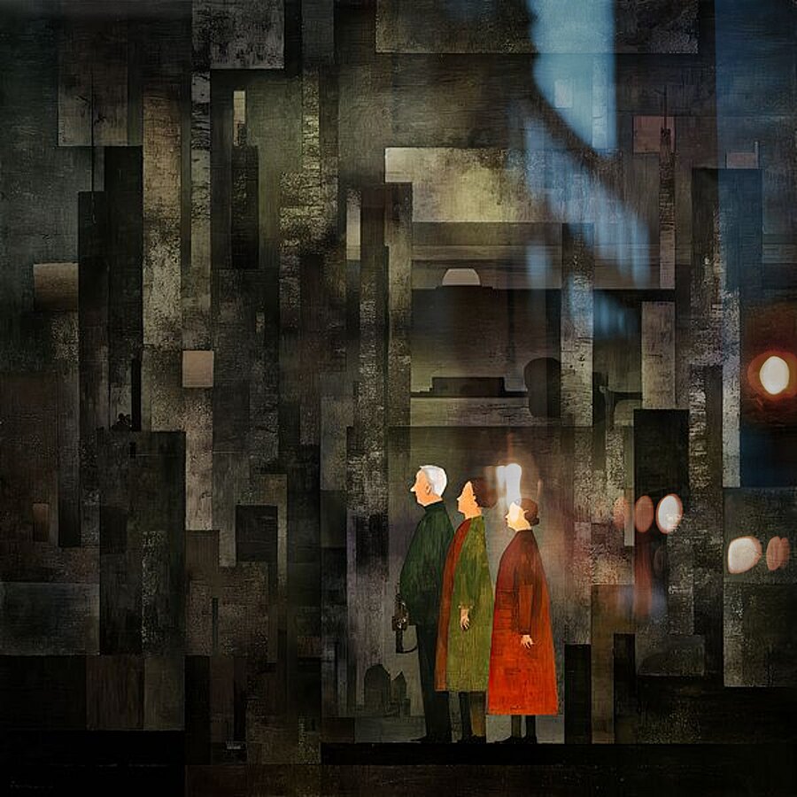 The Gray City Picture Frame print