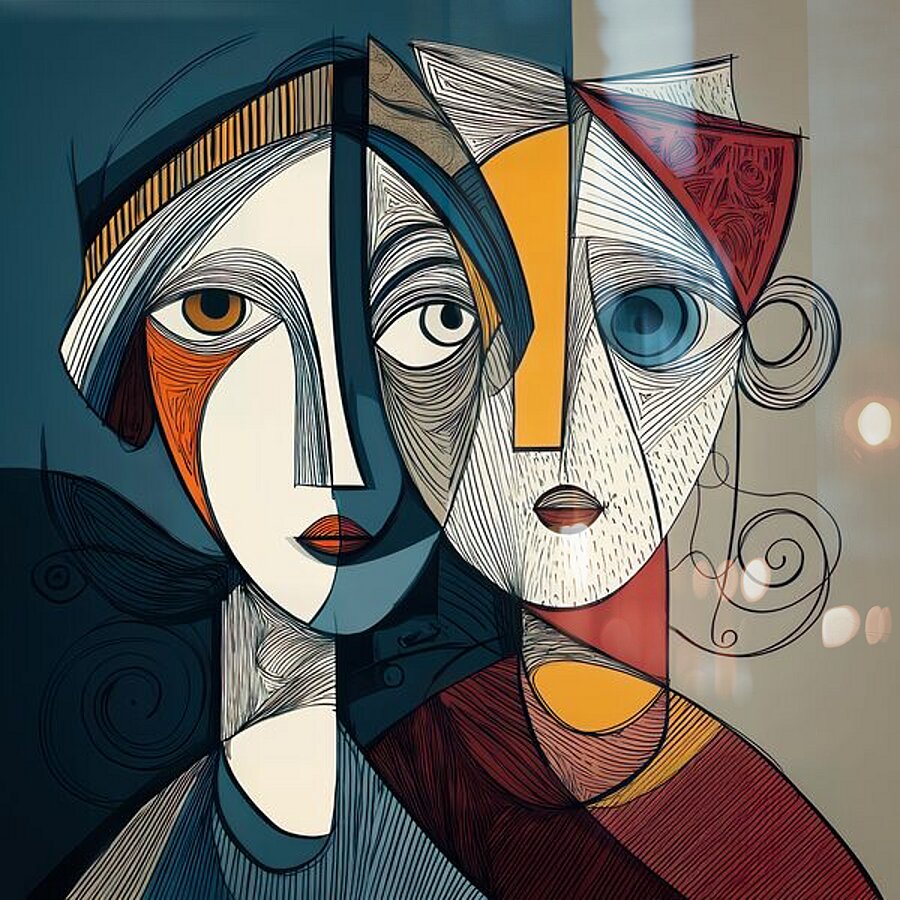 Geometry of Us Picture Frame print