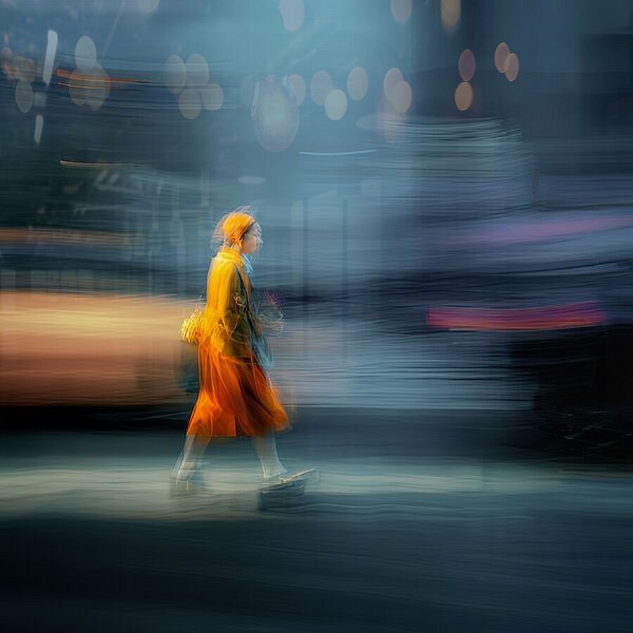 Amber on the Move Picture Frame print